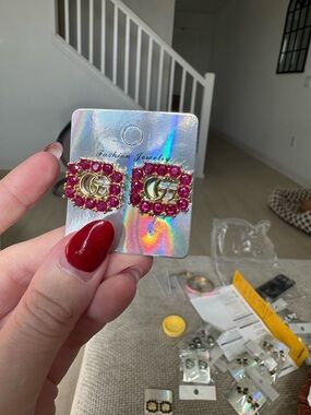 Bright pink post Earrings